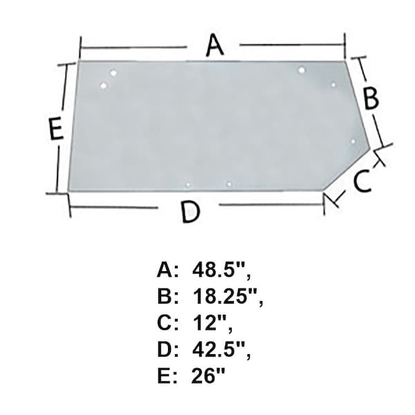Aic Replacement Parts Glass, Rear Fits International/CaseIH 8910 8920 8930 8940 8950 WN-240875A1-PEX - main